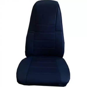 Truck Seat Cover w/Pocket - BLUE Faux Leather Peterbilt Freightliner Semi Truck - Picture 1 of 2