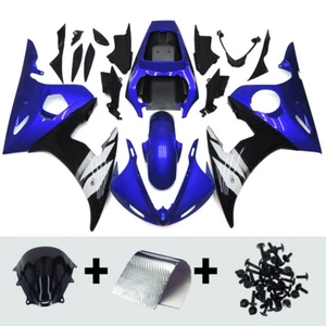 Plastic Bodywork For Yamaha 2003 2004 YZF-R6 03 04 YZF600 R6 Fairings Blue Black - Picture 1 of 10