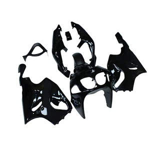 ABS Glossy Black Fairings Kit Fit for 1996-2003 1997 2001 2002 Kawasaki ZX7R - Picture 1 of 6