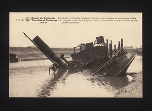 37872/ AK - Ruines de Zeebrugge - L´Intrépide et l´Iphigénir coulés dans… - * - Picture 1 of 1