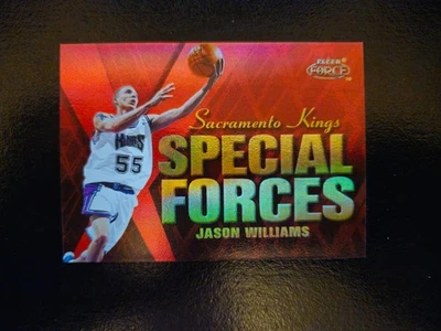 Fleer Force 1999-00 - Fuerzas Especiales Jason Williams #8 SF Oro Estampado Trasero Foto 1 de 2
