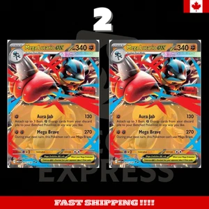 2X Mega Lucario ex Playset - 077/132 - MEG - NM Raw - Pokemon card TCG - Foto 1 di 1