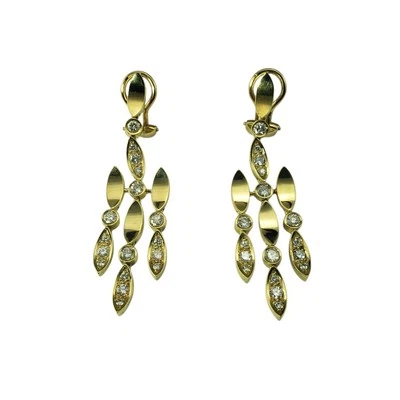 Pendientes con clip colgantes de diamantes y oro amarillo de 18 quilates Chaumet Paris #21965 Foto 1 de 4