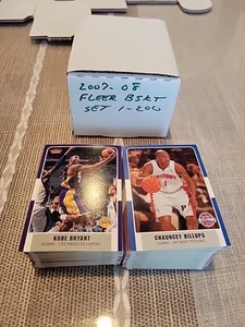 2007-08 FLEER BASKETBALL COMPLETE SET 1-200 KOBE BRYANT - Picture 1 of 3