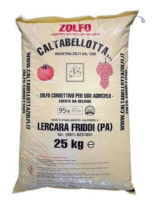 ZOLFO PER USO AGRICOLO 95% Correttivo polvere 25KG Biologico - Immagine 1 di 1