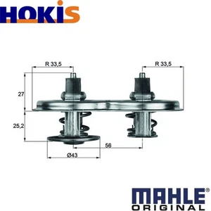 THERMOSTAT COOLANT TX 33D FOR SCANIA 4/-/series/bus P G K DC9.06/03/01/04 9.0L - Picture 1 of 11
