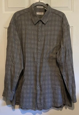 Jhane Barnes Woven Japan Men’s Size XXL Abstract Square-Spiral Vintage Button Up - Image 1 of 4