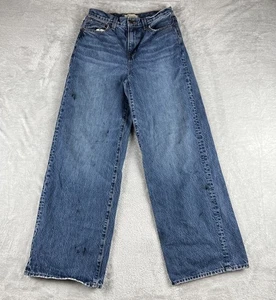 Madewell Jeans Damen 26 blau superweites Bein Medium Wash Grunge Skater LESEN - Bild 1 von 16