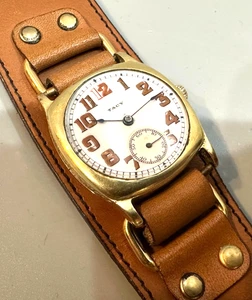 SWISS VINTAGE GOLDFILLED TRENCH WATCH, WW1 PERIODE - Bild 1 von 9