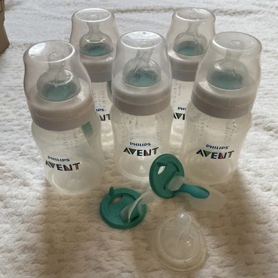 Philips Avent Babyflaschen Set - 5x 260ml + Sauger  - Anti-Kolik - Bild 1 von 2
