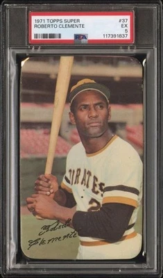 1971 Topps Super Roberto Clemente #37 Pittsburgh Pirates PSA Graded 5 EX - Image 1 of 2