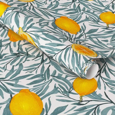 Lemon Botanical Wallpaper - Threshold - Image 1 of 4
