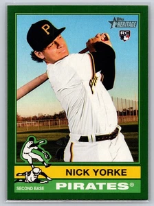 2025 Topps Heritage - Nick Yorke Green Border #80 RC Pittsburgh Pirates - Picture 1 of 2