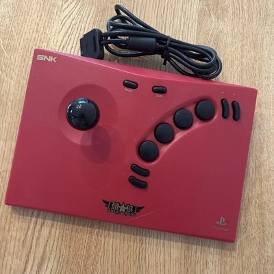 Controller NEO GEO STICK 2 Garou Mark Wolves Limited Red PS2 Used Japan - Image 1 of 4