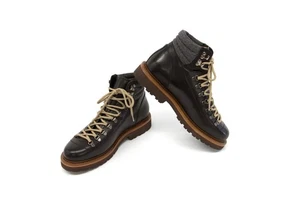 NWOB$1595 Brunello Cucinelli Men's 100% Leather LaceUp Ankle Boot 43/ 9.5US A252 - Picture 1 of 15
