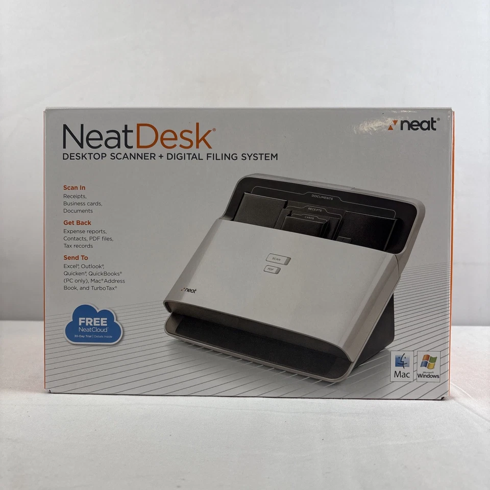Neat Desk Pass Through Scanner Home Office Edition Digital Filing System NEW - Image 1 of 4