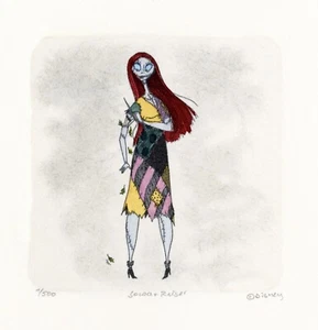 Sally Nightmare Before Christmas Sowa & Reiser #D/500 acquaforte dipinta a mano arte 2 - Foto 1 di 4