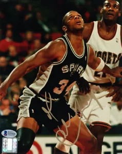 TERRY CUMMINGS SIGNED HANDSIGNIERT 8x10 FOTO SAN ANTONIO SPURS RARE BECKETT BAS - Bild 1 von 2