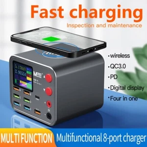 Cargador de 8 puertos MaAnt Pantalla LCD Digital Velocidad Detección de cortocircuitos Carga rápida - Imagen 1 de 6