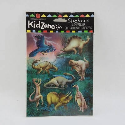 Pegatinas de dinosaurios vintage zona infantil años 80 90 American Greetings nuevas selladas Foto 1 de 2