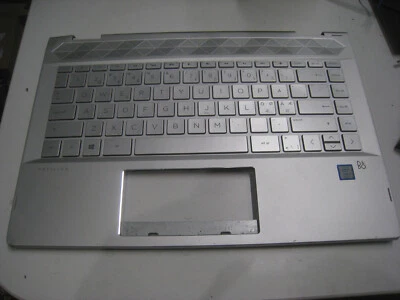 HP Pavilion X360 14-CD Palmrest Cover Nordic qwerty backit tastiera argento - Immagine 1 di 3