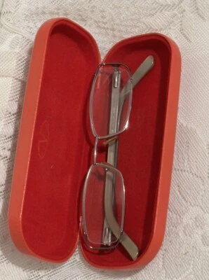 Valentino Eyeglasses Made In Italy Full Rim 135 Brown Rhinestones w/Hard Case - Image 1 of 4