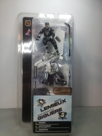 Mario Lemieux Pittsburgh Penguins Giguere Anaheim Ducks Mini McFarlane Figures Cover