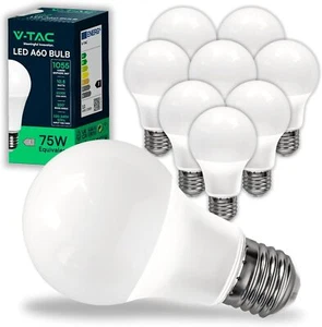 Satz 10 Nan LED 10.5W Bulb A60 V-tac Sockel E27 Kaltes Licht 6500K - Bild 1 von 7