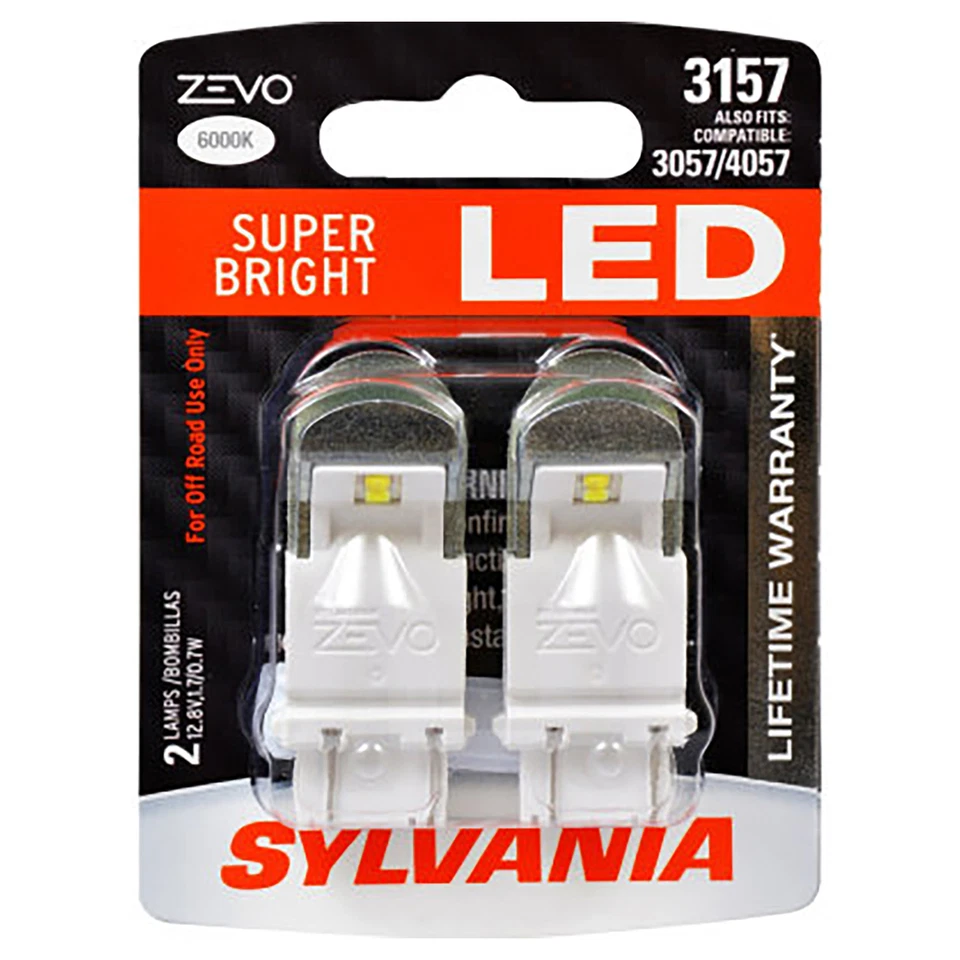 SYLVANIA - 3157 ZEVO LED White Bulb - Bright LED Bulb (Contains 2 Bulbs) - Image 1 of 4