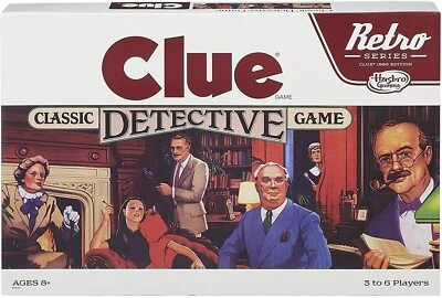 Clue Classic Detective Board Game Retro Series 1986 Edition Hasbro "New Sealed" - Image 1 of 2