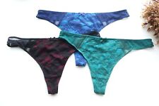 Women Sexy Thongs Floral embroidery Underwear High cut G-string Plus Panties M-L