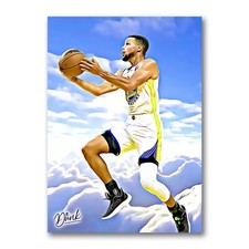 Stephen Curry Airborne Sketch Card Limited 08/30 Dr. Dunk Signed