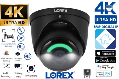Lorex H16 E896DDB 4K IP Wired Dome Security Camera Smart Security Lighting NEW⭐️ - Image 1 of 4