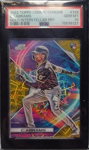 2022 Topps Cosmic Chrome CJ Abrams Gold rifrattore interstellare /50 RC PSA 10 - Foto 1 di 2