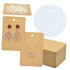 120 Set Earring Holder Cards Necklace Display Cards with 120 Pcs Self Kraft