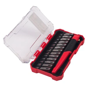 KING 14pc Craft Hobby Knife Set Exacto Precision Cutting Blade w/ Storage Case - Picture 1 of 3