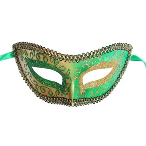 Máscara Veneciana Verde Mascarada Baile de graduación Fiesta Mardi Gras Halloween Boda - Imagen 1 de 3