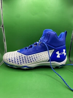 Under Armour Hammer Football Cleats Blue White Size 14 - Image 1 of 4