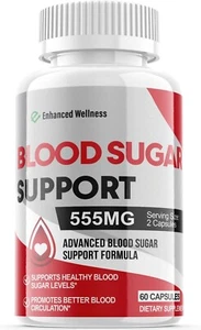 1 Pack - Enhanced Wellness - Supports Blood Sugar, Glucose, Metabolism - 60 Caps - Picture 1 of 3