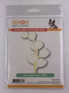 Simon Says set timbro lamina e fustella tagliata stelo di eucalipto nuovo S770 floreale - Foto 1 di 3