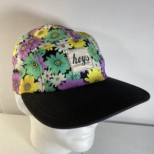 Hoys Garmentry Floral Hat Cap Strapback 5 Panel Flowers - Picture 1 of 8