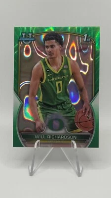 Will Richardson 2022-23 Bowman University Chrome Green Lava /99 #31 Oregon Ducks - Image 1 of 2