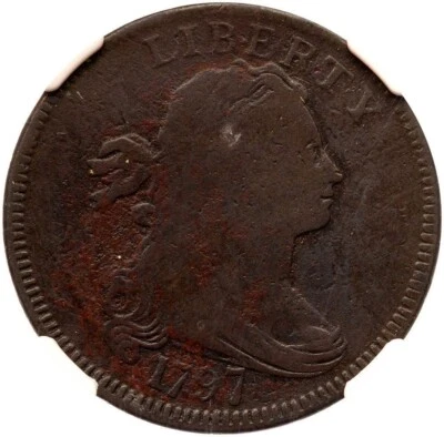 1797 S-122 R-5+ NGC VG Details Draped Bust Large Cent Coin 1c - Image 1 of 3