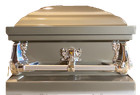 Beautiful Gunmetal/Silver casket