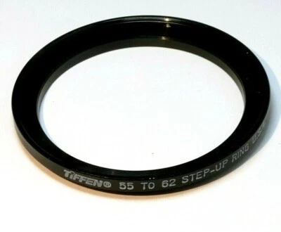 Tiffen 55mm to 62mm ring Metal adapter threaded step-up - Image 1 of 4