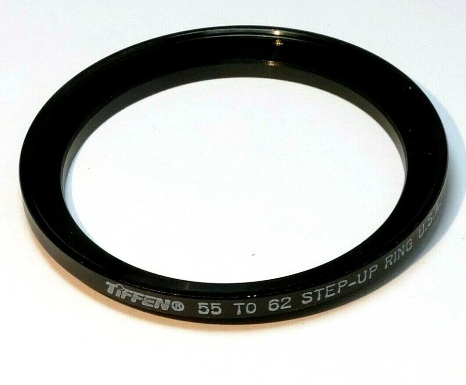 Tiffen 55mm to 62mm ring Metal adapter threaded step-up - Image 1 of 4