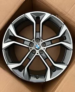 Original BMW X5 G05 X6 G06 21 Zoll Y Speiche 744 Alufelge 6883761 9,5J ET37 VA - Bild 1 von 6