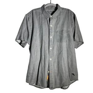 Tommy Bahama Relax Linen Button Down Shirt Men's Size L Gray Pocket - Picture 1 of 9