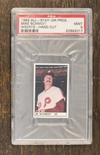 1982 All-Star Game Mike Schmidt Program Inserts Hand Cut PSA 9 MINT Phillies