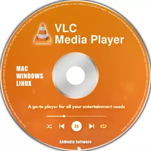 VLC - Most Advanced Universal Media Player for PC - Play Any Video File - CD - Picture 1 of 3
